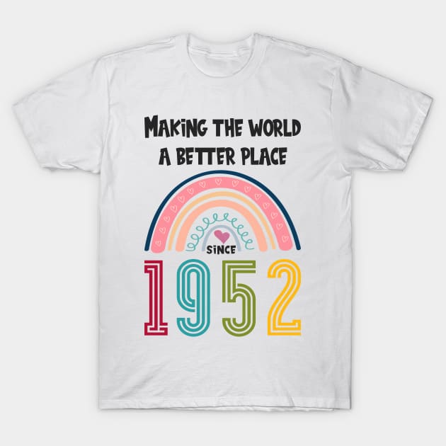 Birthday Making the world better place since 1952 T-Shirt by IngeniousMerch